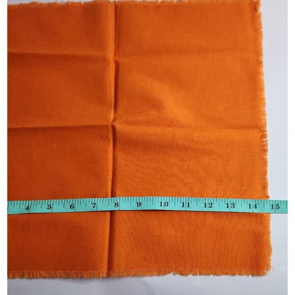 Set Of 5 Orange Cotton Cloth Napkins 14"x14" Eco-Friendly Reusable For Dining - Picture 4 of 4